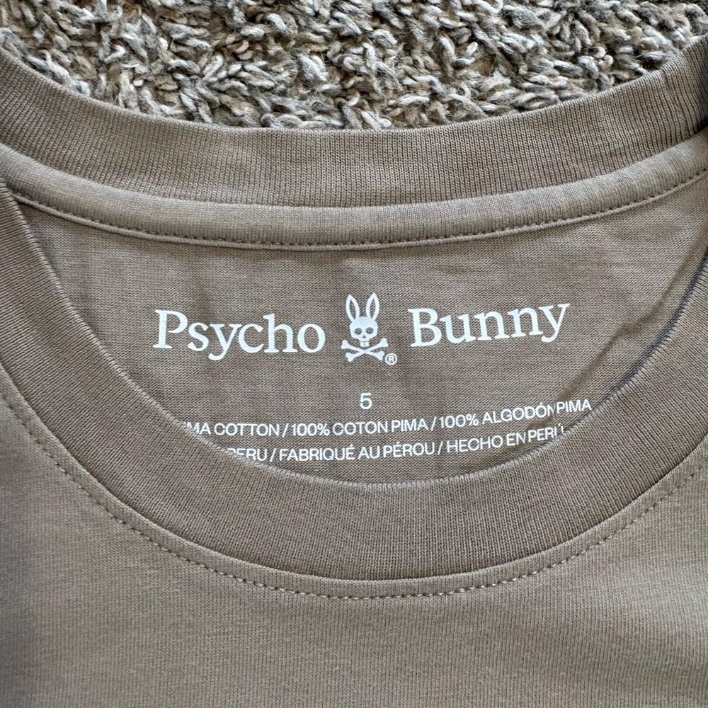 Psycho Bunny Beige Logo Tee - Picture 2 of 8
